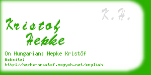 kristof hepke business card